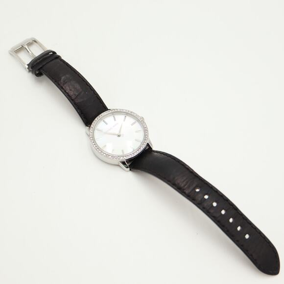 Michael Kors Parker MOP 35mm Womens Watch Black Leather MK2176 w New Battery main image 7